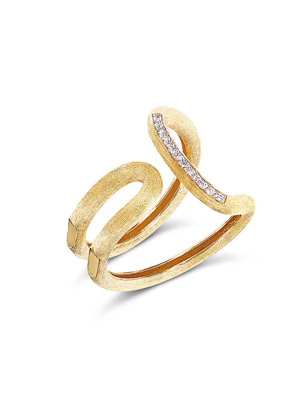 Nanis Anello "LIBERA" contemporaneo in oro e diamanti – Nanis Italian Jewels Presa