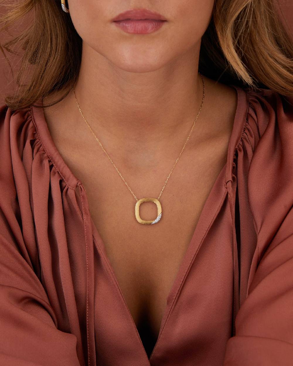 Nanis Collana "LIBERA" con ciondolo squadrato in oro e diamanti (grande) – Nanis Italian Jewels Sconto