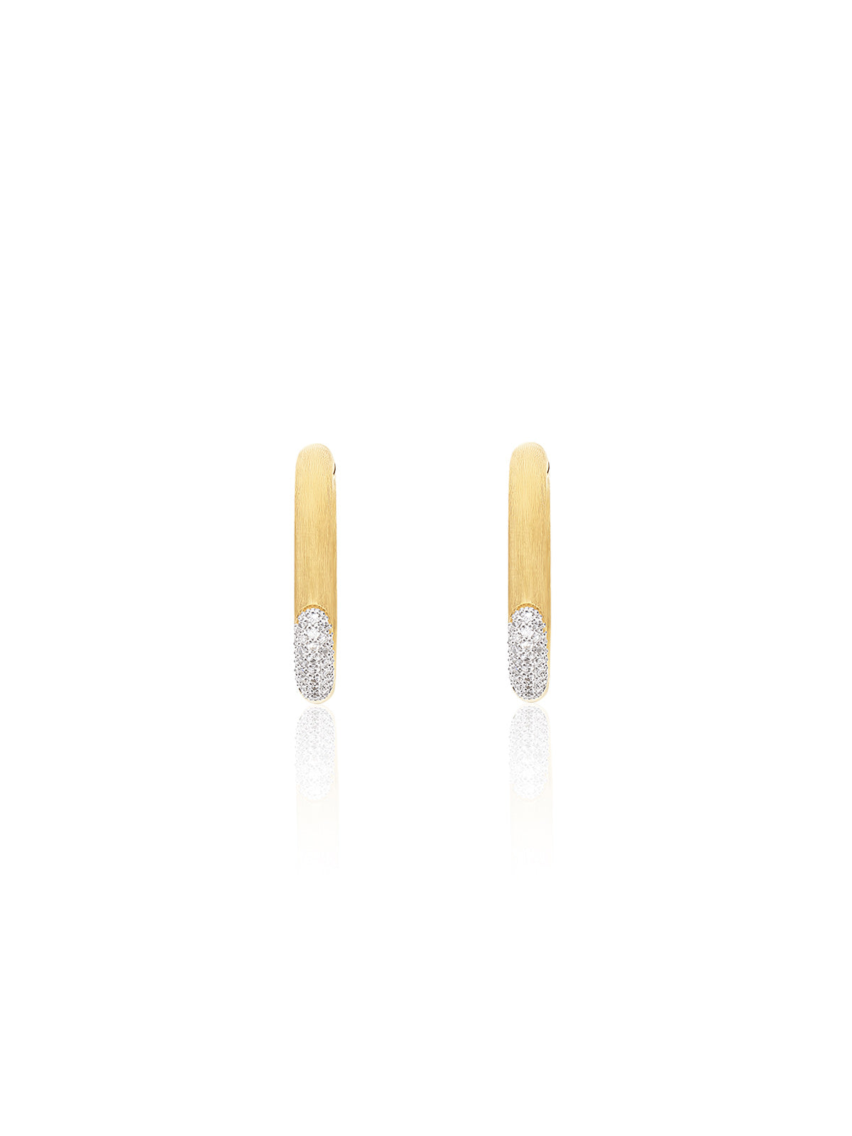 Nanis Orecchini "LIBERA" squadrati in oro e diamanti (grandi) – Nanis Italian Jewels Economico