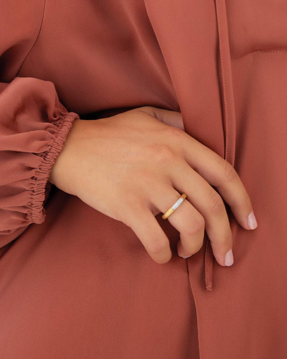 Nanis Anello "LIBERA" squadrato in oro e diamanti (grande) – Nanis Italian Jewels Outlet