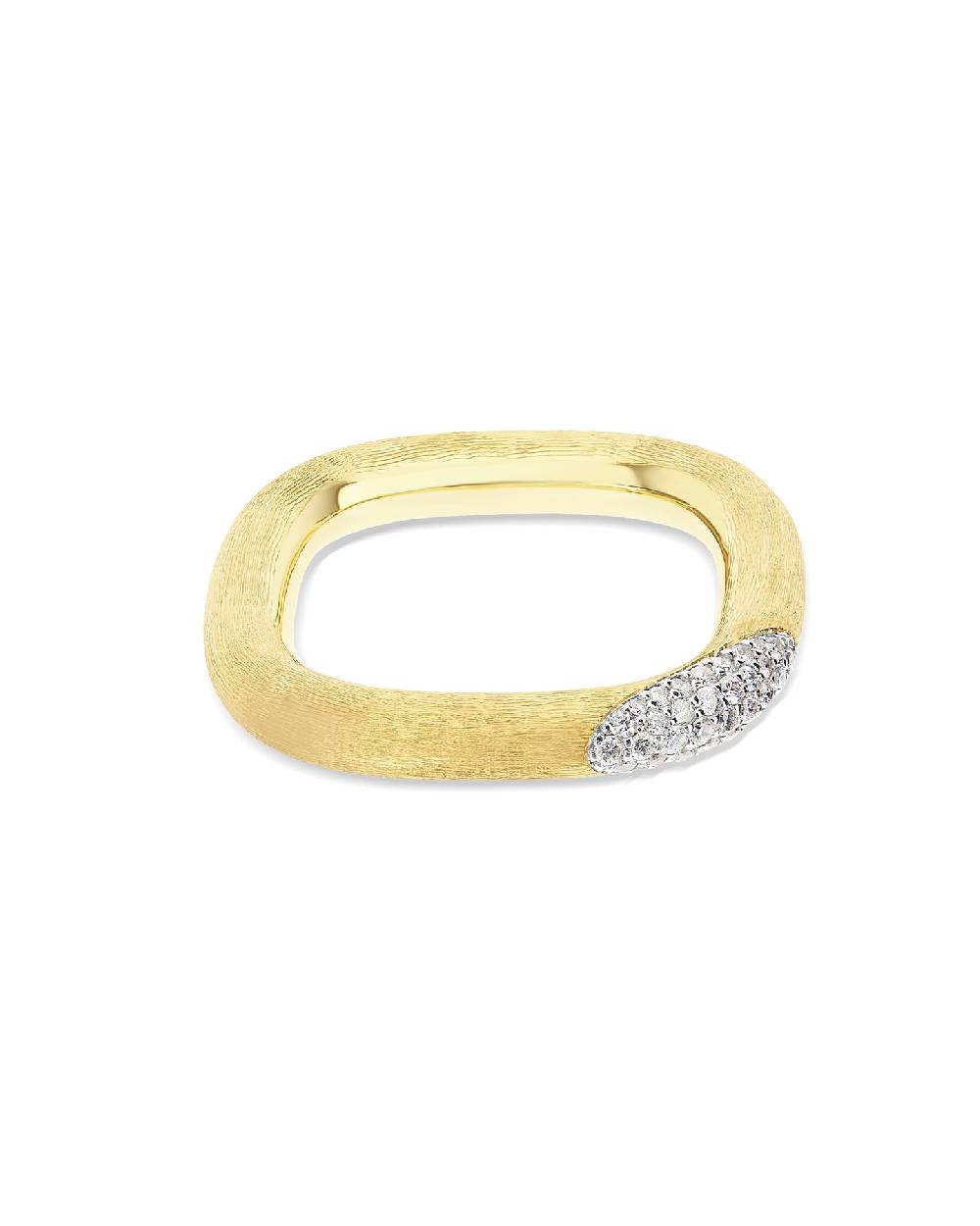 Nanis Anello "LIBERA" squadrato in oro e diamanti (grande) – Nanis Italian Jewels Outlet