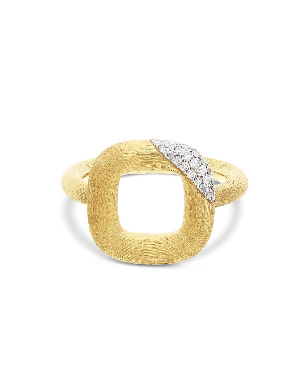Nanis Anello "LIBERA" squadrato in oro e diamanti (piccolo) – Nanis Italian Jewels In Vendita