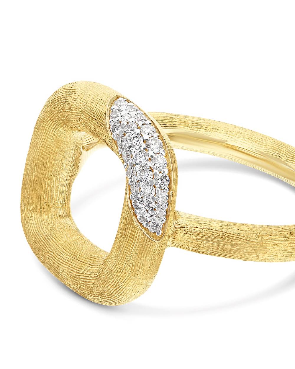 Nanis Anello "LIBERA" squadrato in oro e diamanti (piccolo) – Nanis Italian Jewels In Vendita