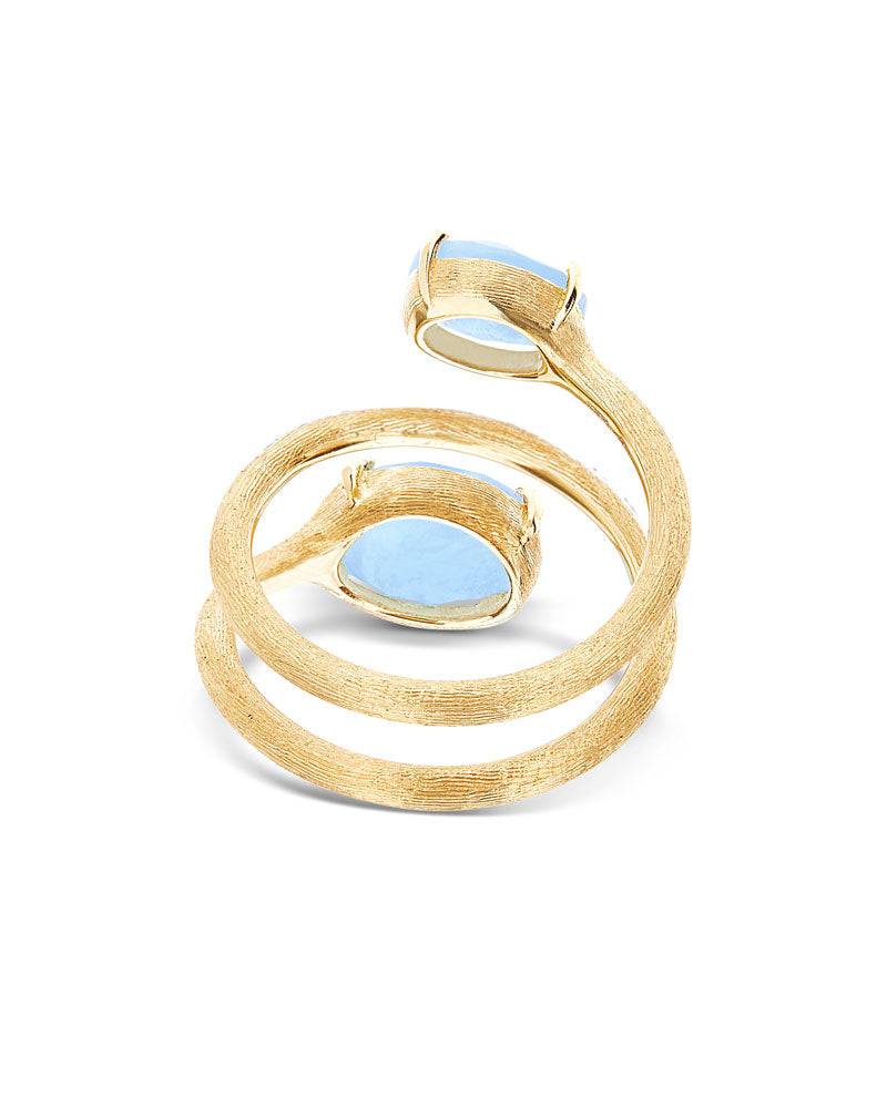 Nanis Anello contrariè "IPANEMA" in oro, acquamarina e diamanti – Nanis Italian Jewels Negozio