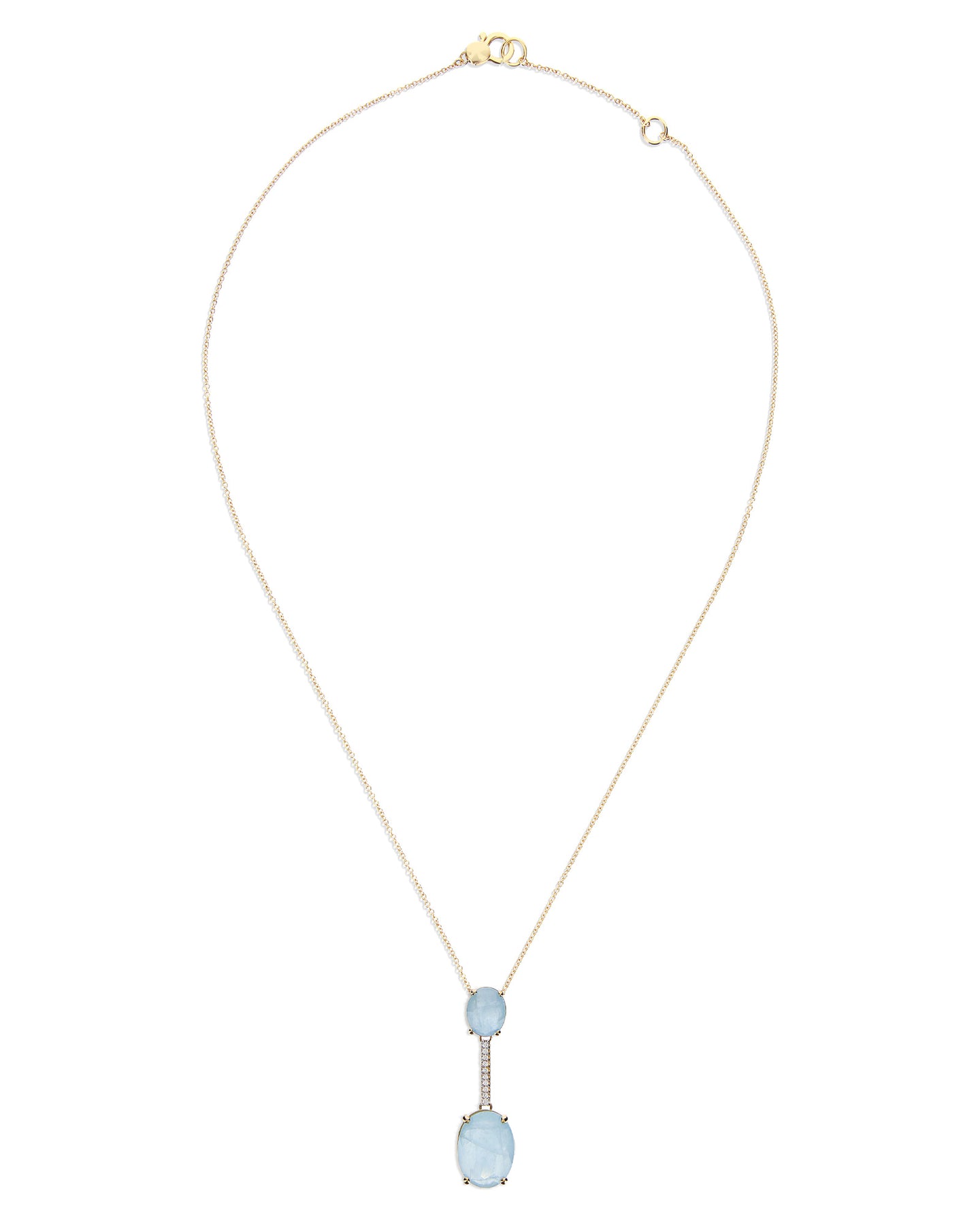 Nanis Collana "IPANEMA" con pendente in acquamarina e barretta in diamanti – Nanis Italian Jewels In Saldo
