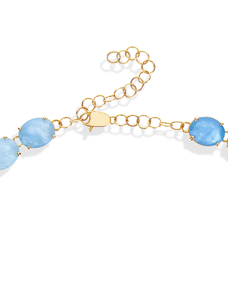 Nanis Collana girocollo "IPANEMA" in oro, acquamarina e diamanti – Nanis Italian Jewels Italia