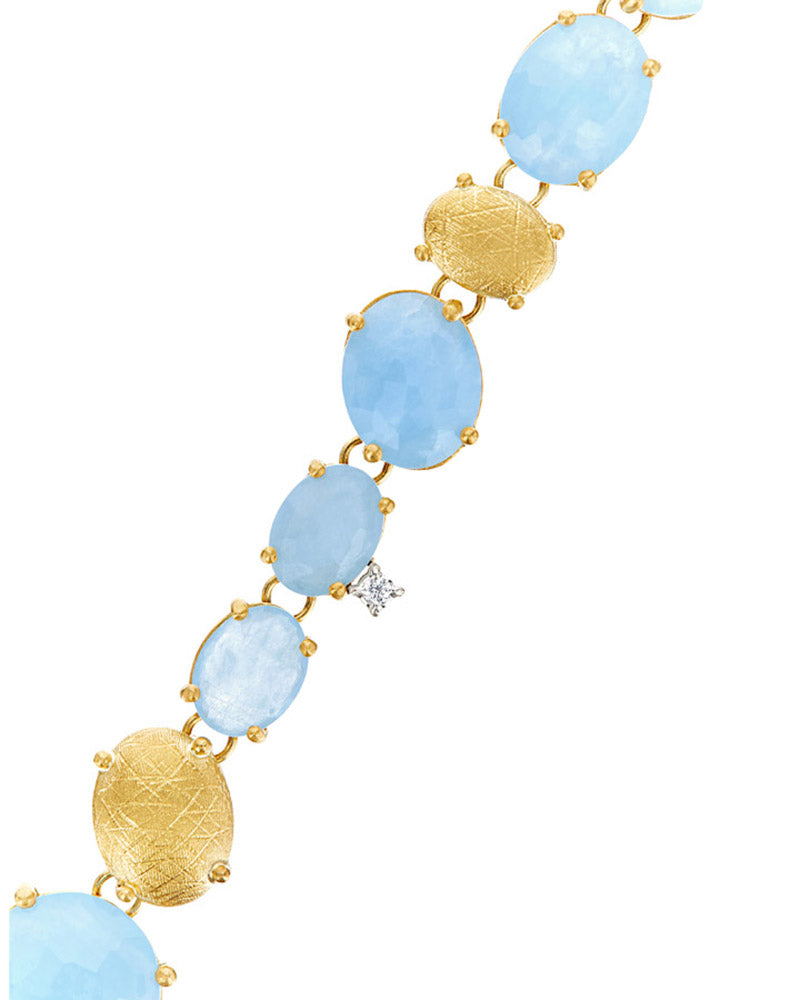 Nanis Bracciale "IPANEMA" in oro, acquamarina e diamanti – Nanis Italian Jewels In Linea