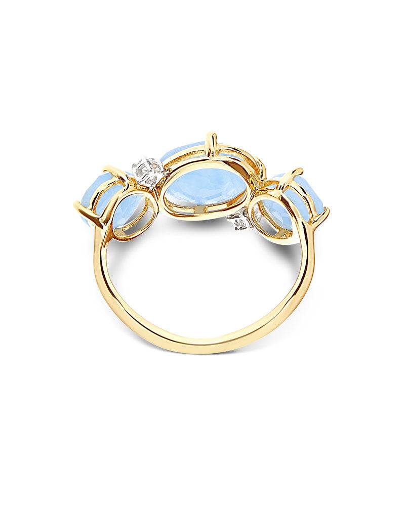 Nanis Anello "IPANEMA" in oro, acquamarina e dettagli di diamanti – Nanis Italian Jewels Spedizione Gratuita