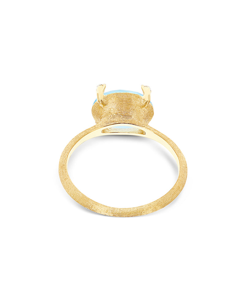 Nanis Anello "IPANEMA" in oro, topazio blu e dettagli di diamanti – Nanis Italian Jewels Prezzo Ridotto