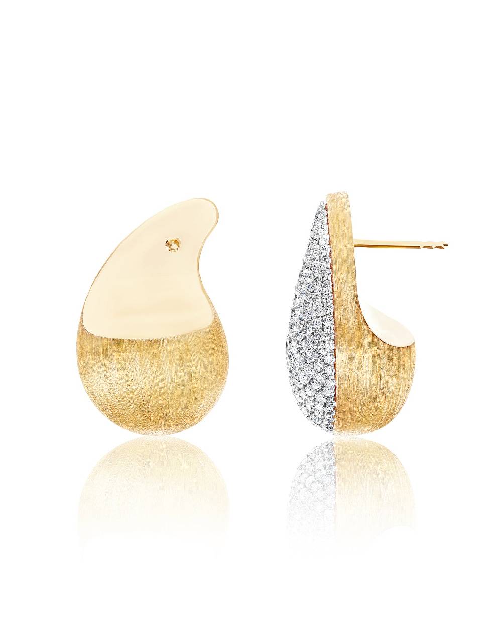 Nanis Orecchini a lobo "CASHMERE" in oro e diamanti – Nanis Italian Jewels I Più Venduti
