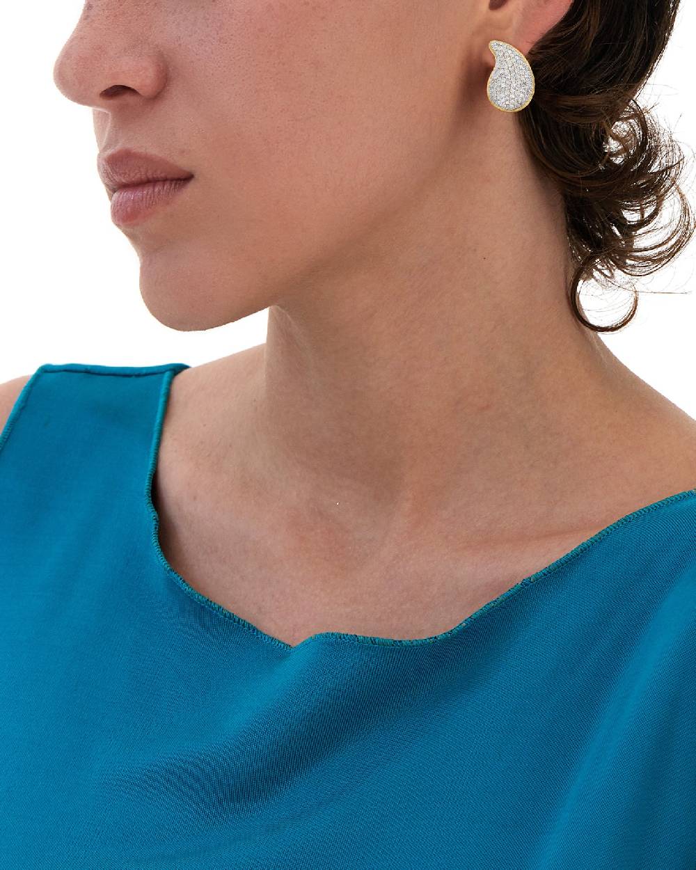 Nanis orecchini mini "CASHMERE" in oro e diamanti – Nanis Italian Jewels Vendite Flash