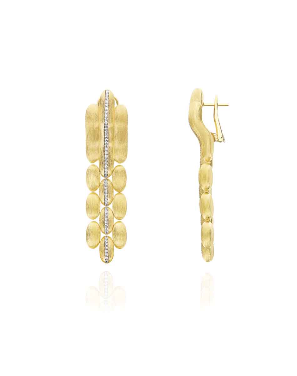 Nanis Orecchini "Diva" pendenti in oro e diamanti – Nanis Italian Jewels Nuova
