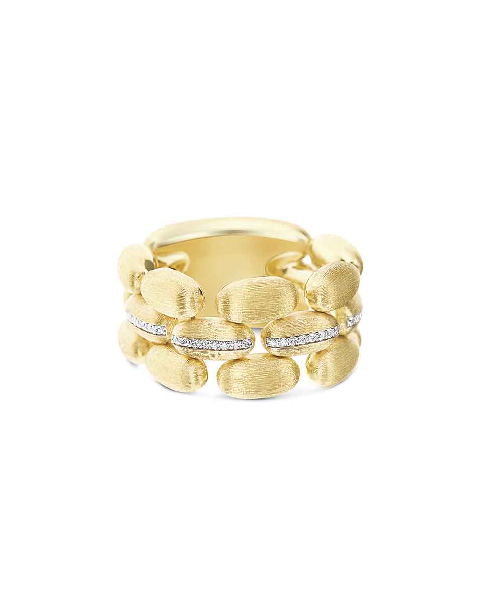Nanis Anello “Diva” a tripla fascia in oro e diamanti – Nanis Italian Jewels Moda