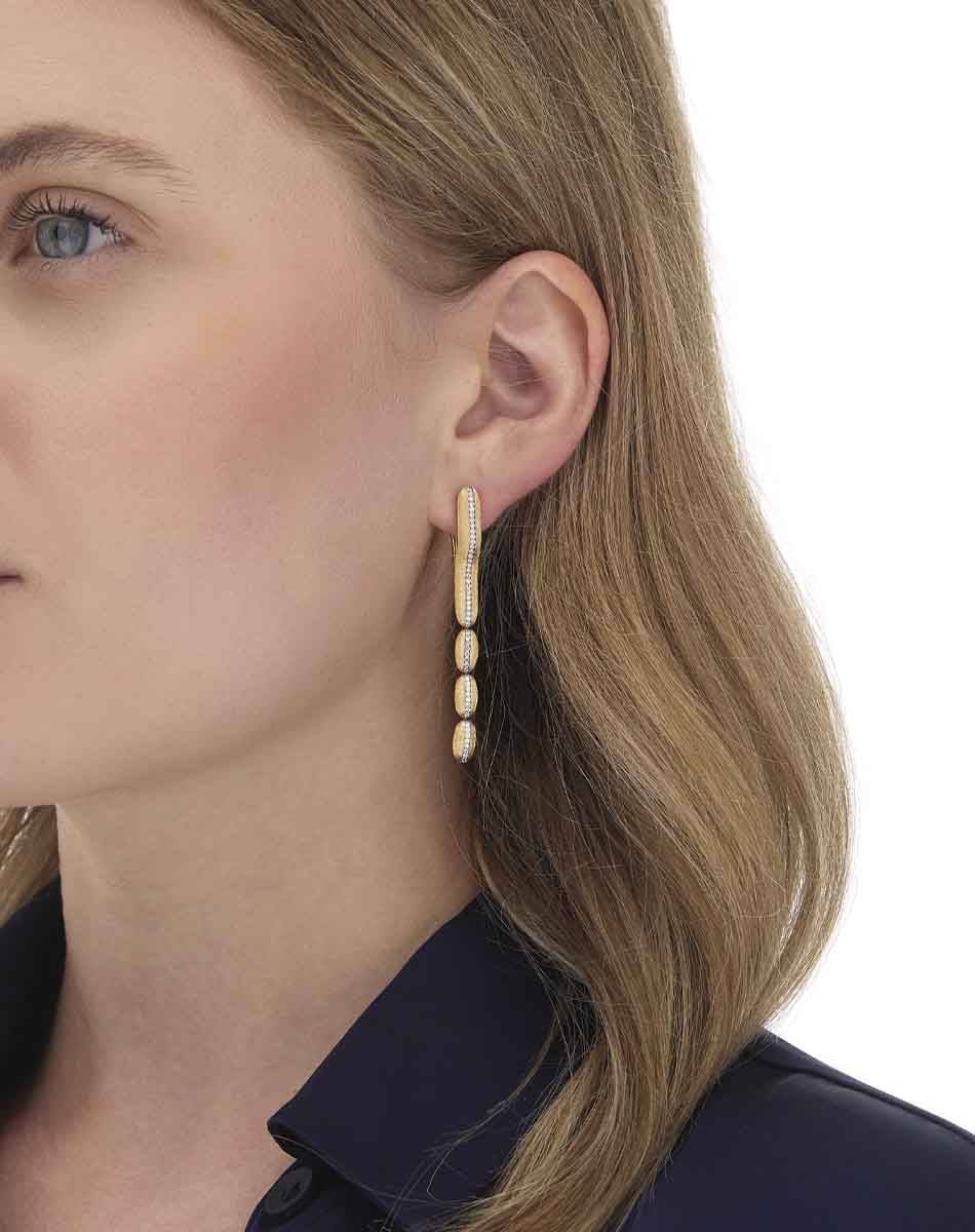 Nanis Orecchini "Diva" pendenti in oro e diamanti – Nanis Italian Jewels Italy