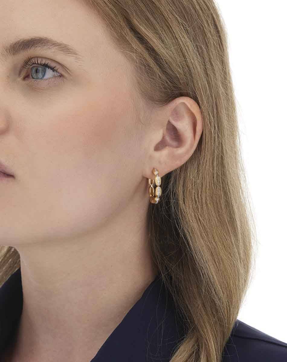 Nanis Orecchini a cerchio grandi "Diva" in oro e diamanti – Nanis Italian Jewels Fino al 60% di sconto