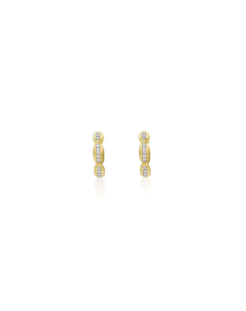 Nanis Orecchini a cerchio piccoli "Diva" in oro e diamanti – Nanis Italian Jewels Nuovo