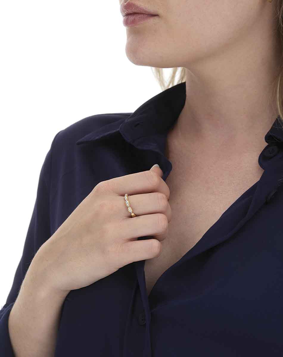 Nanis Anello “Diva” con boules in oro e diamanti – Nanis Italian Jewels Soddisfazione Garantita