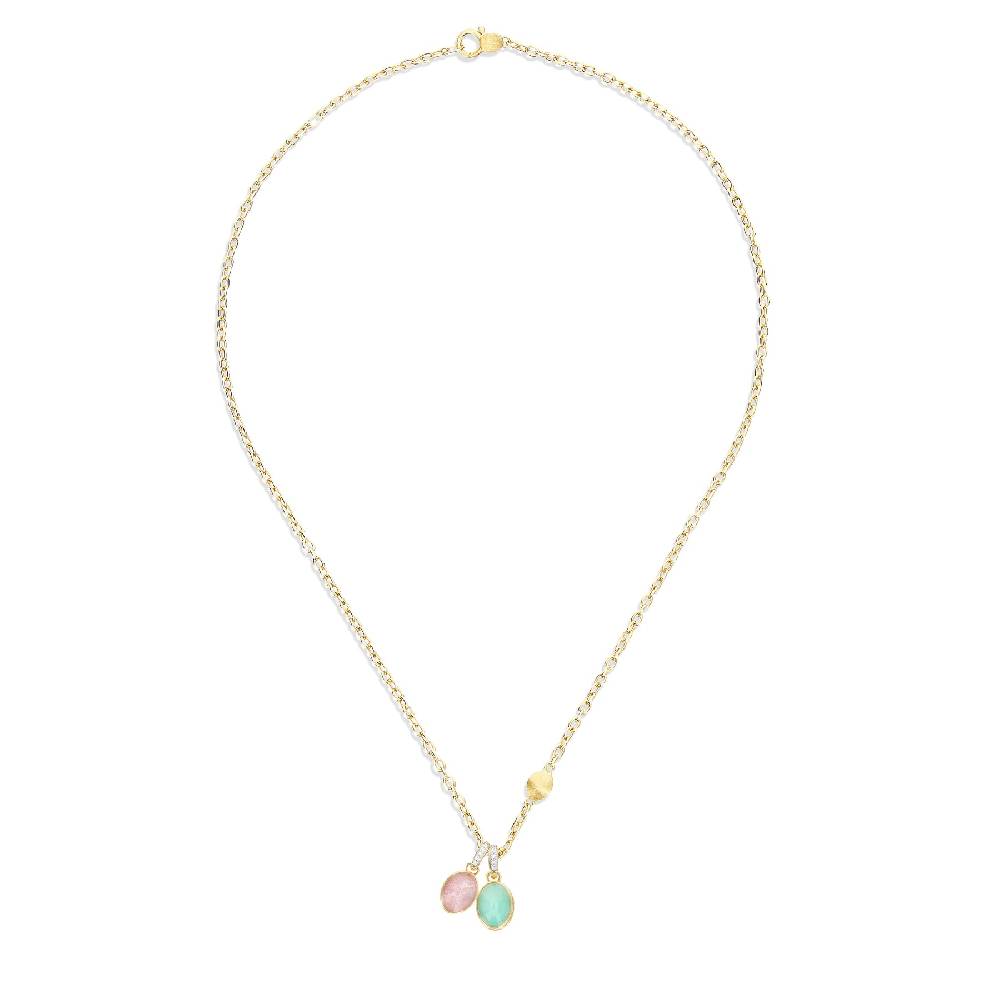 Nanis collana a catena con charms pendenti "boules" in oro inciso, diamanti – Nanis Italian Jewels Qualità Garantita