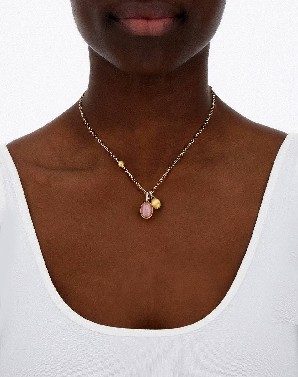 Nanis Collana a catena con charms pendenti "boules" in oro inciso, diamanti – Nanis Italian Jewels Negozi Online