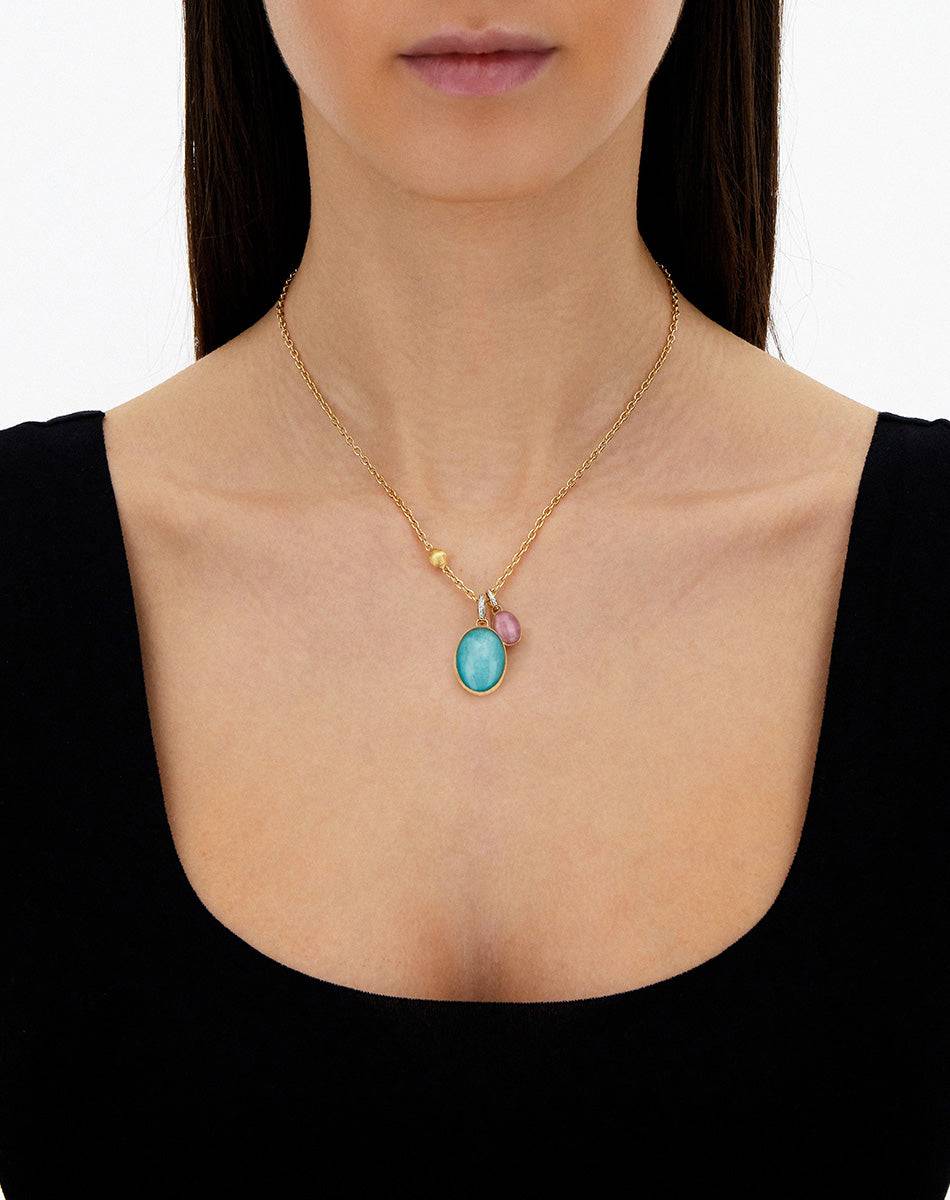 Nanis collana a catena con charms pendenti "boules" in oro inciso, diamanti – Nanis Italian Jewels Acquista Ora