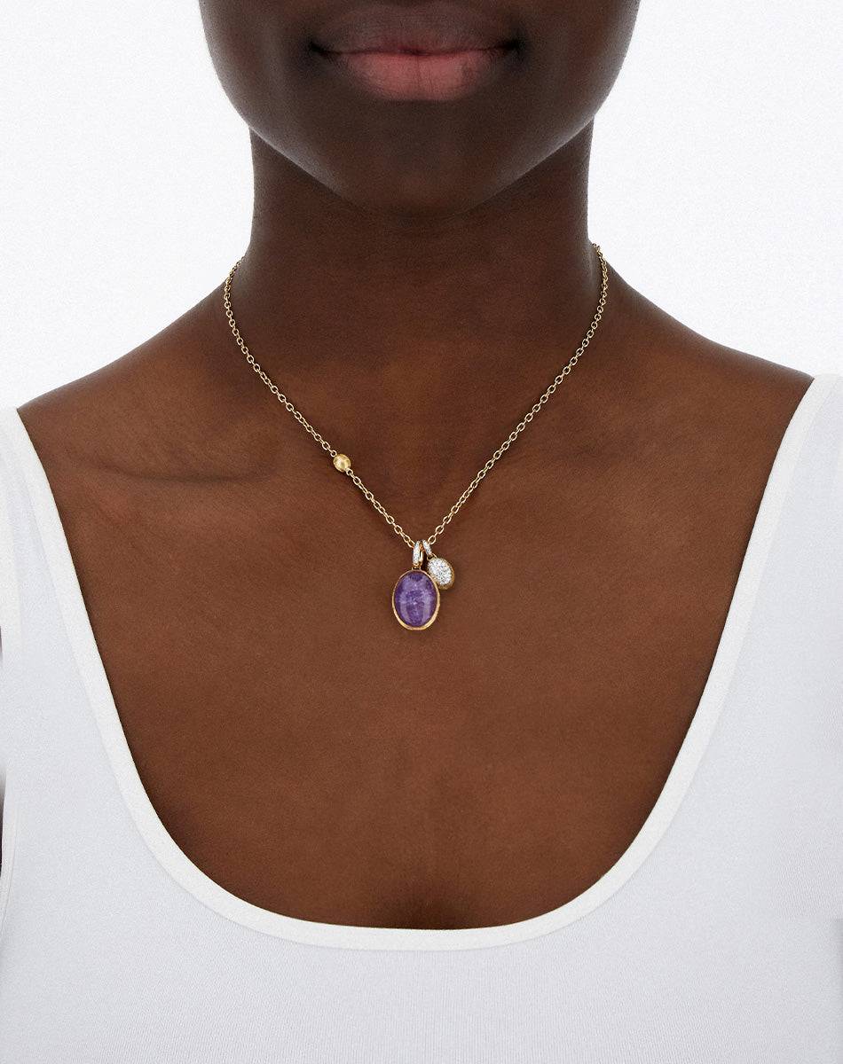 Nanis collana a catena con charms pendenti "boules" in oro inciso, diamanti – Nanis Italian Jewels Consegna Veloce
