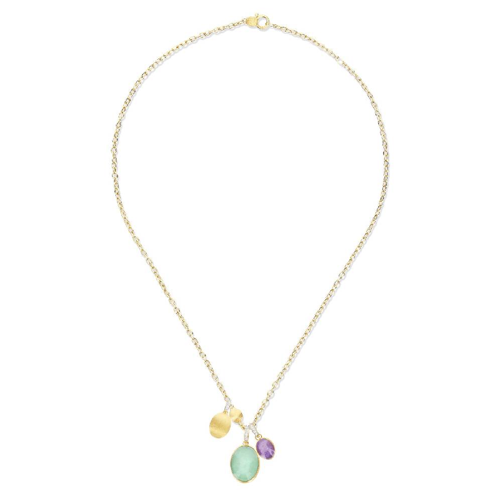 Nanis collana a catena con charms pendenti "boules" in oro inciso, diamanti – Nanis Italian Jewels Fino Al -60%