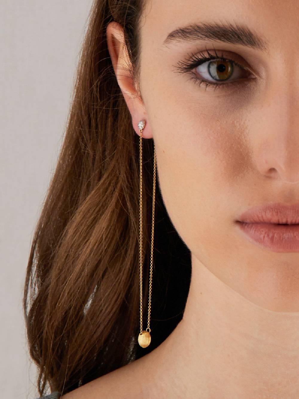 Nanis Orecchini "LUCE" pendenti lunghi in oro e diamanti – Nanis Italian Jewels Comprane uno, ottenene uno gratis