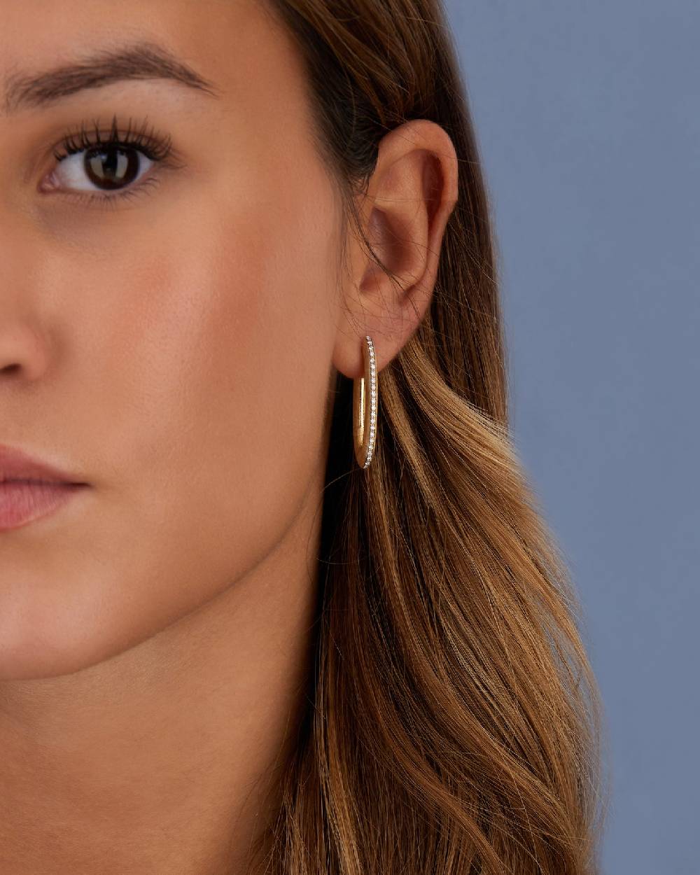 Nanis Orecchini a cerchio "LIBERA ICON" in oro e diamanti (piccoli) – Nanis Italian Jewels Sconti VIP