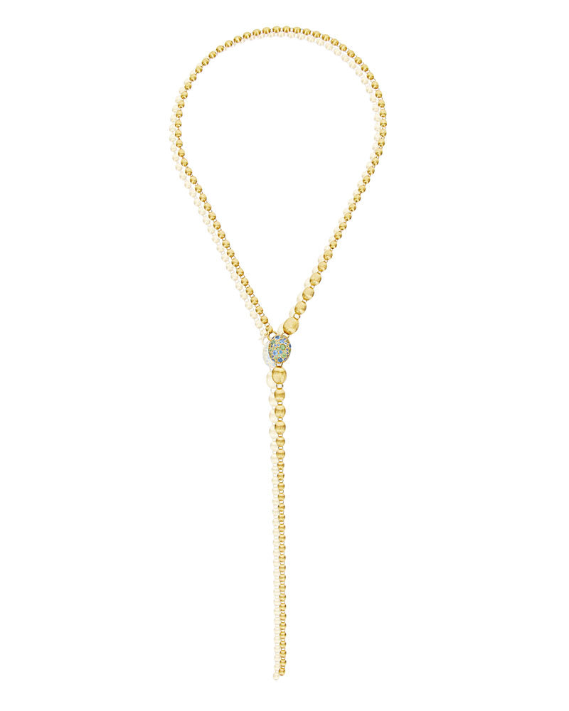 Nanis Collana a Y "DANCING REVERSE" double face in oro, diamanti blu, topazi – Nanis Italian Jewels Solo un giorno rimasto