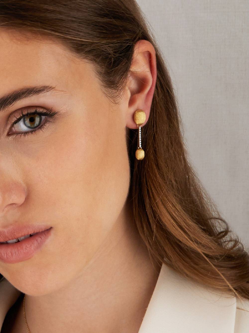 Nanis Orecchini "DANCING ÉLITE" con eleganti boules pendenti in oro e barret – Nanis Italian Jewels Spedizione Gratuita