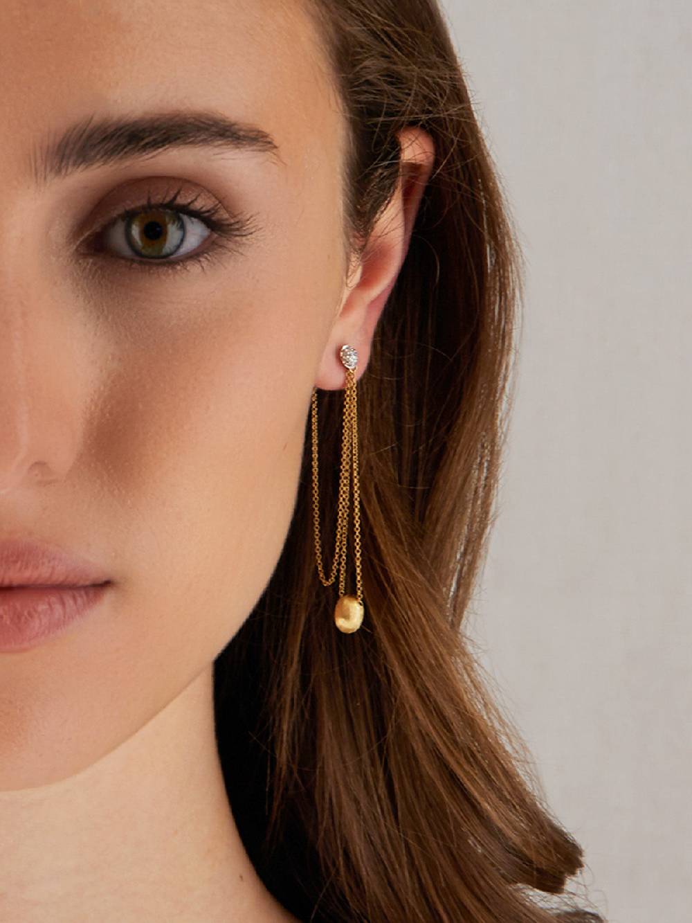 Nanis Orecchini "LUCE" pendenti lunghi in oro e diamanti – Nanis Italian Jewels Negozi Online