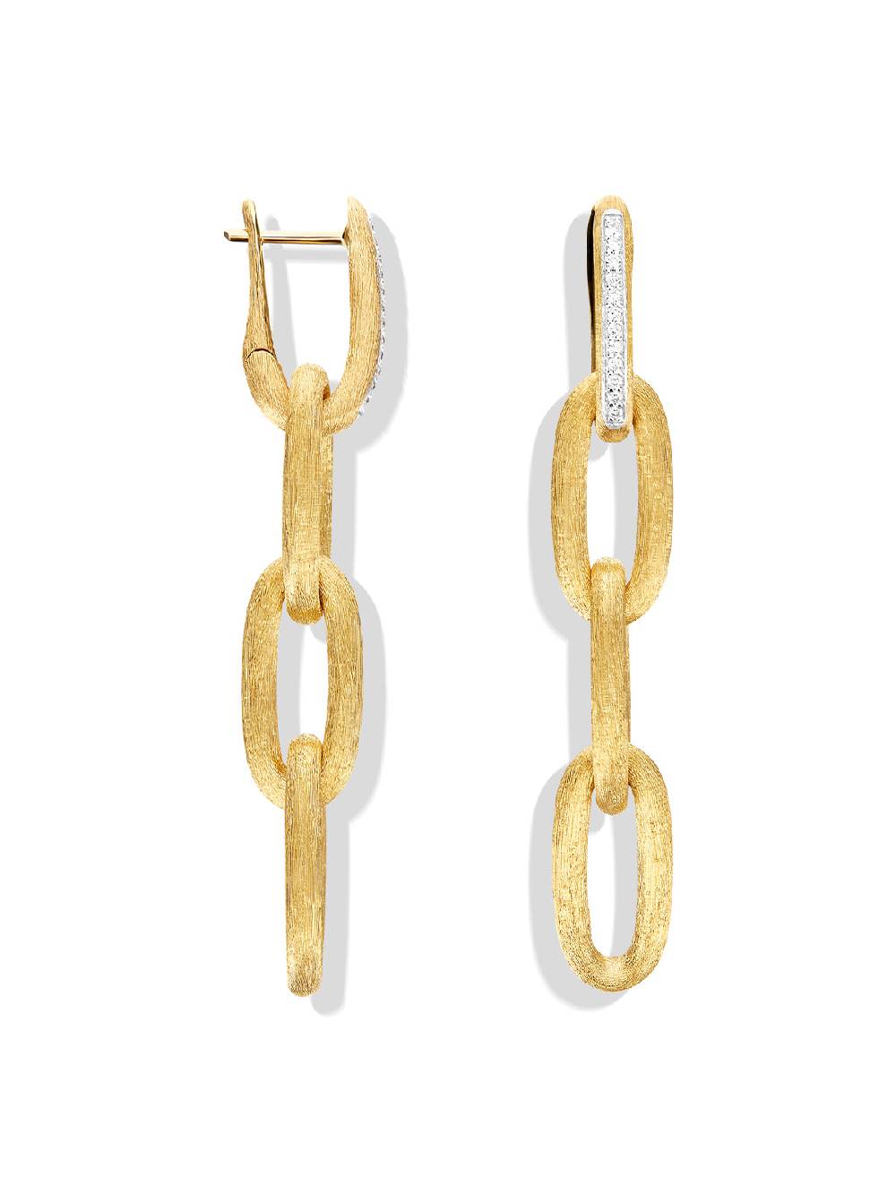 Nanis Orecchini "LIBERA SOUL" pendenti con triplo elemento in oro e diamanti – Nanis Italian Jewels Vendita Calda