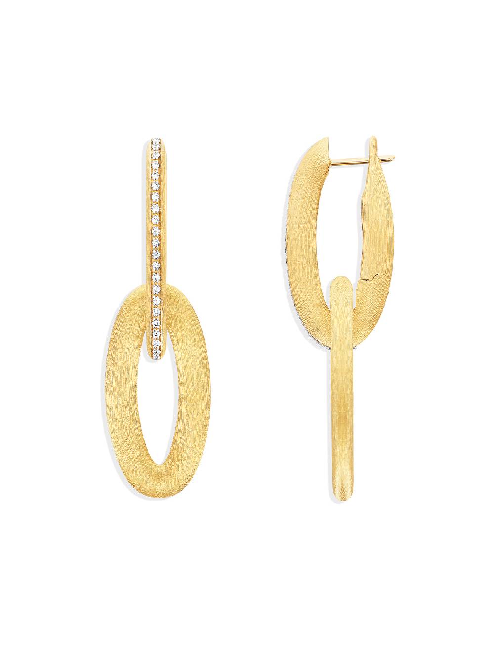 Nanis Orecchini "LIBERA ICON" ovali in oro e diamanti – Nanis Italian Jewels Vendite Flash