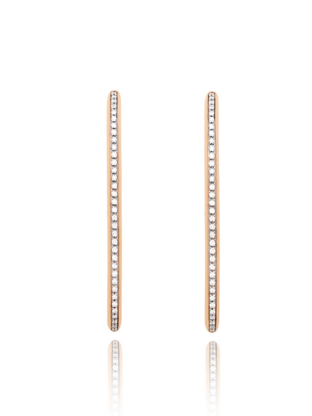 Nanis Orecchini a cerchio "LIBERA ICON" in oro rosa e diamanti (grandi) – Nanis Italian Jewels Nuova