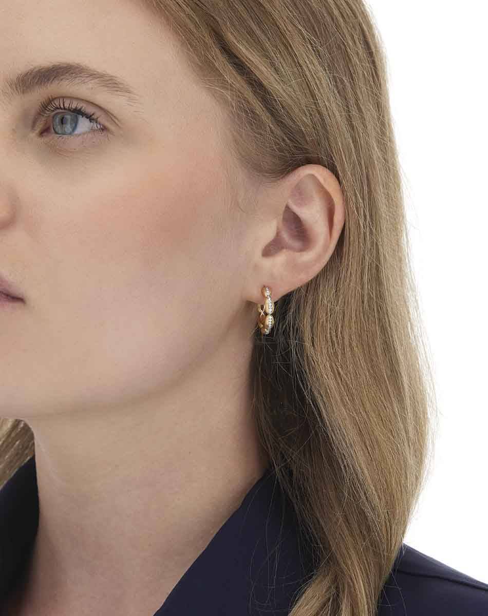 Nanis Orecchini a cerchio medi "Diva" in oro e diamanti – Nanis Italian Jewels Offerta San Valentino