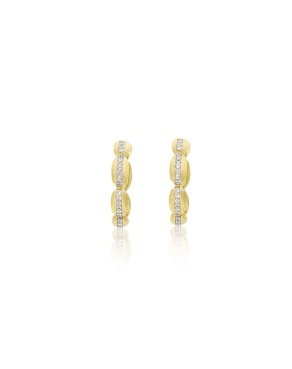 Nanis Orecchini a cerchio medi "Diva" in oro e diamanti – Nanis Italian Jewels Offerta San Valentino