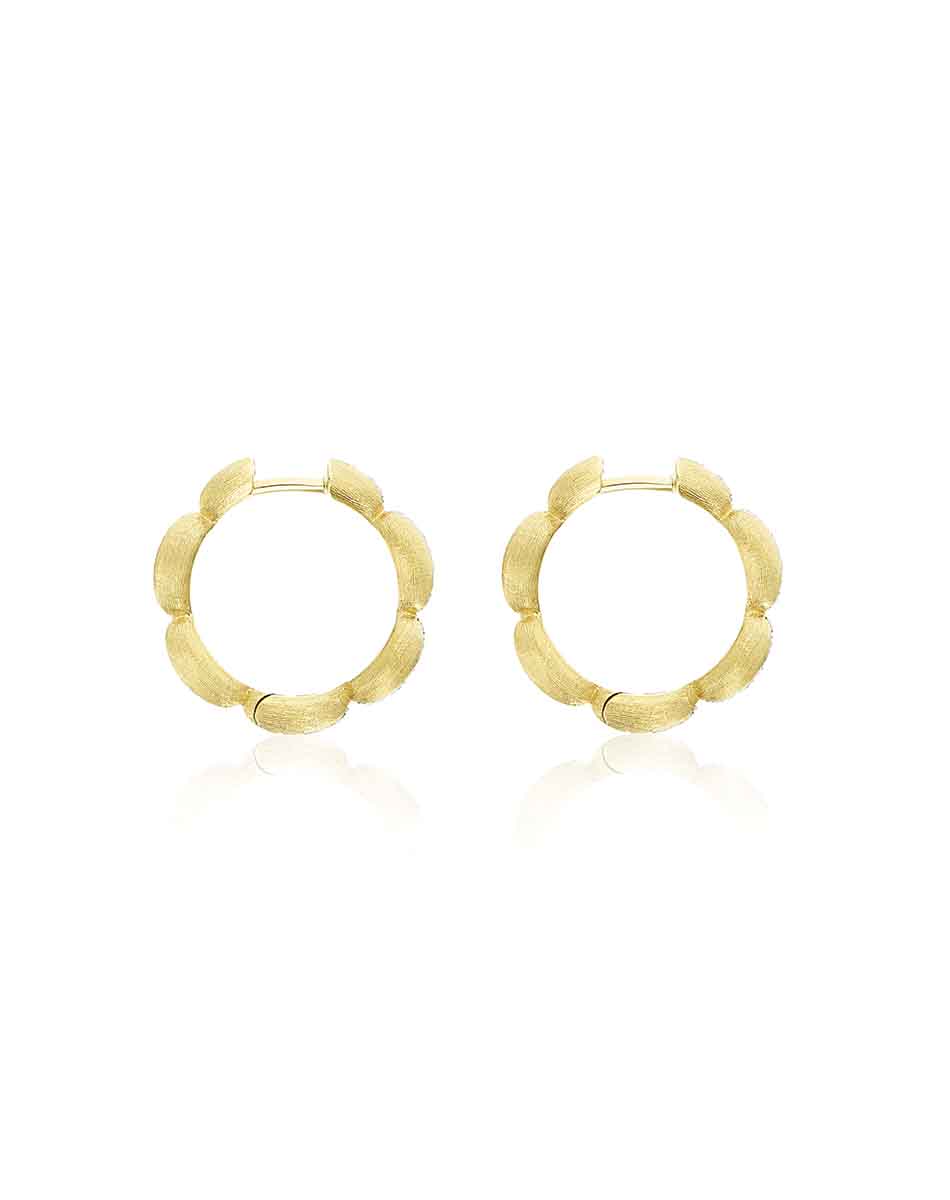 Nanis Orecchini a cerchio medi "Diva" in oro e diamanti – Nanis Italian Jewels Offerta San Valentino