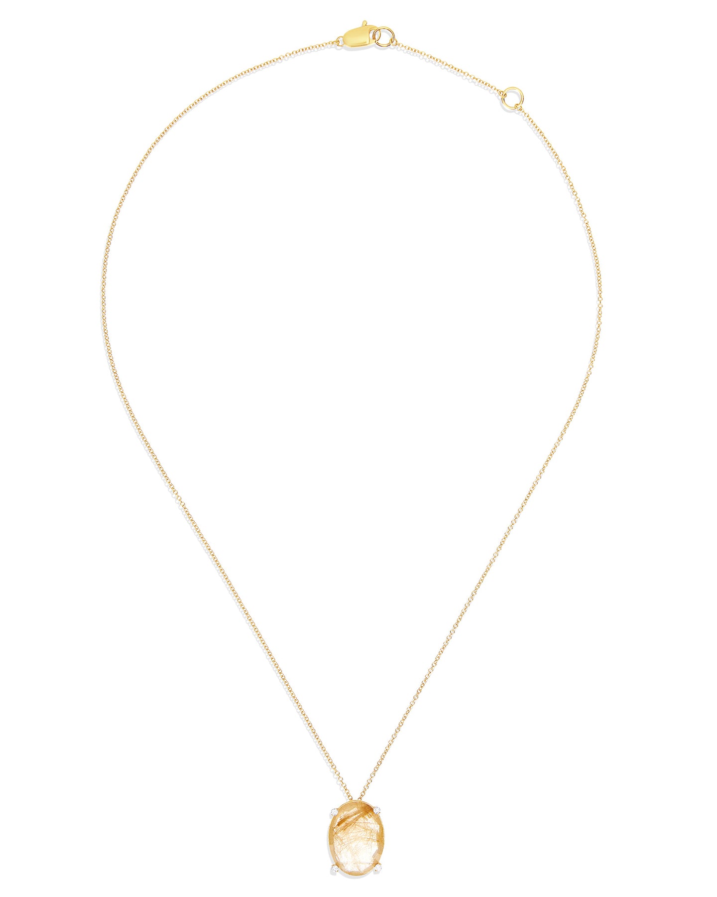 Nanis Collana "IPANEMA" pendente con ciondolo in oro, quarzo rutilato giallo – Nanis Italian Jewels Fino al 65% di sconto