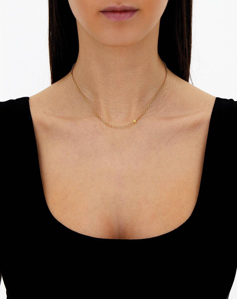Nanis Collana a catena "Boules" in oro inciso (corta) – Nanis Italian Jewels Esporta salva