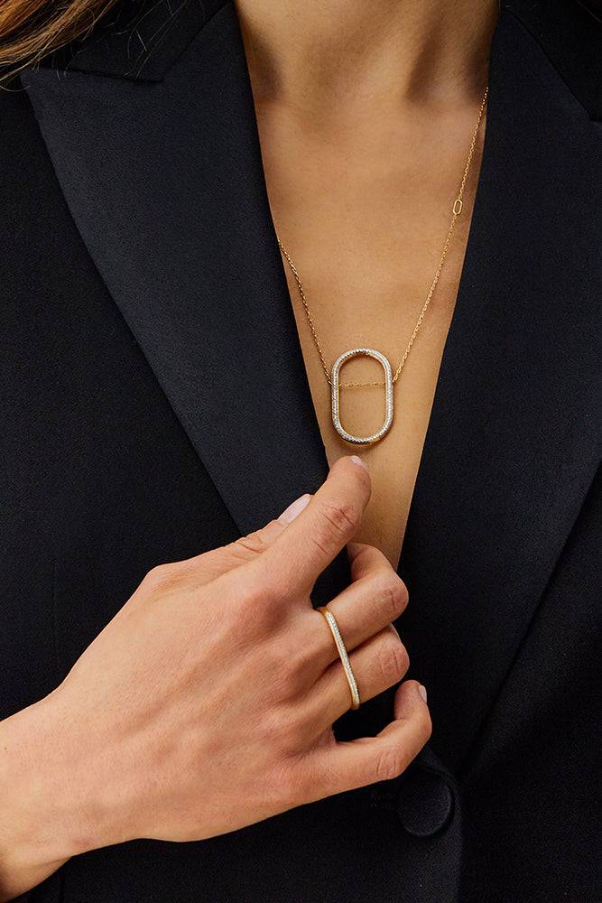 Nanis Collana "LIBERA" pendente con catena in oro e diamanti – Nanis Italian Jewels Duty-free
