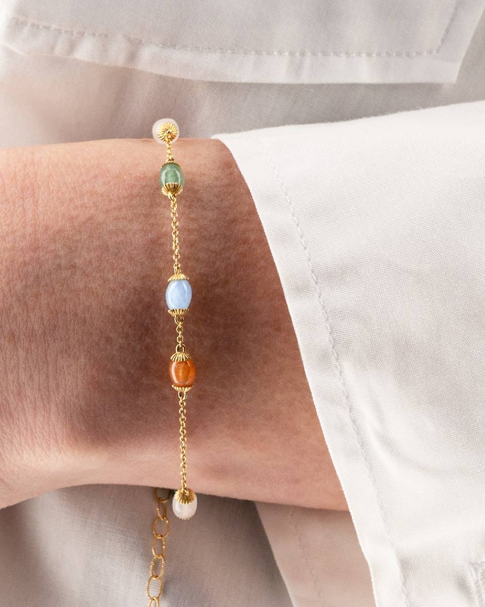 Nanis Bracciale "RAINBOW" in oro e pietre naturali – Nanis Italian Jewels Economico
