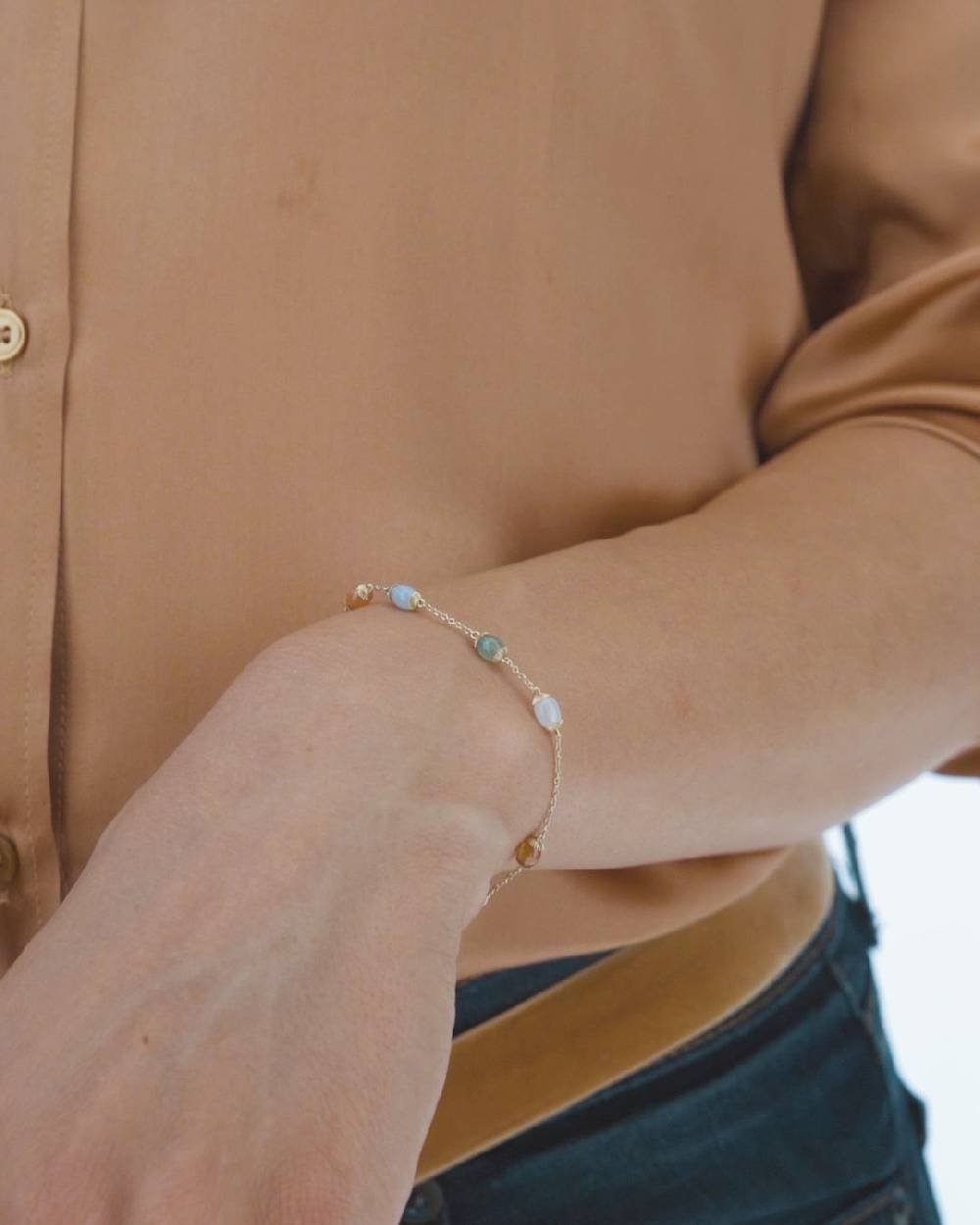 Nanis Bracciale "RAINBOW" in oro e pietre naturali – Nanis Italian Jewels Economico