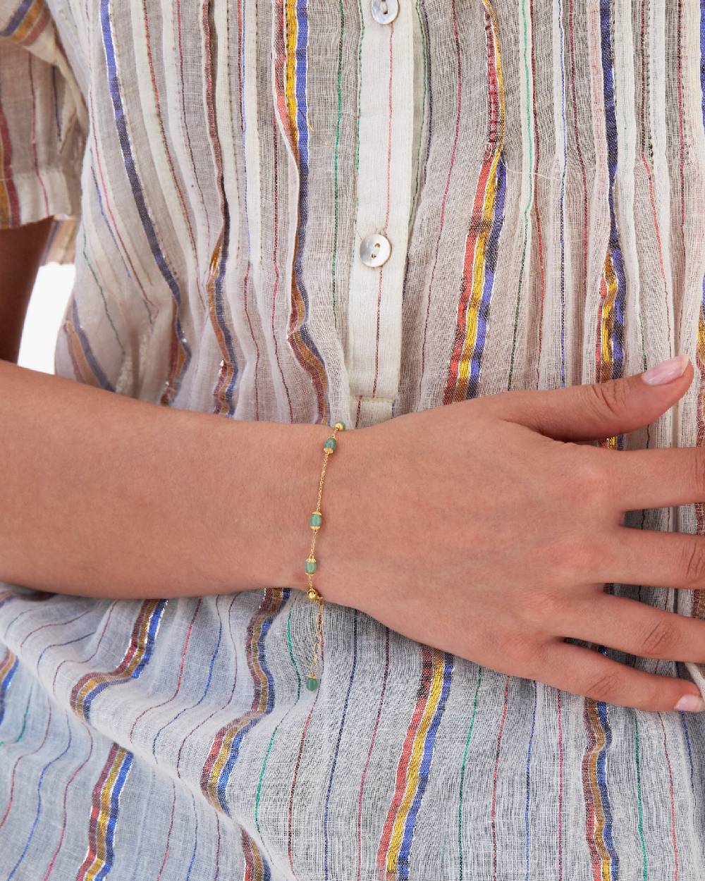Nanis Bracciale "AMAZZONIA" in oro e avventurina verde – Nanis Italian Jewels Saldi