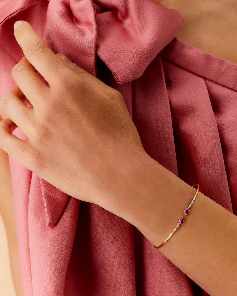 Nanis Bracciale a schiava "DANCING TOURMALINES" in oro, diamanti e tormalina – Nanis Italian Jewels Spedizione gratuita