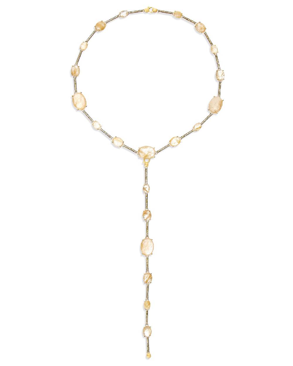 Nanis Bracciale "ARIA" in oro, quarzo rutilato giallo e barrette di diamanti – Nanis Italian Jewels Offerta San Valentino