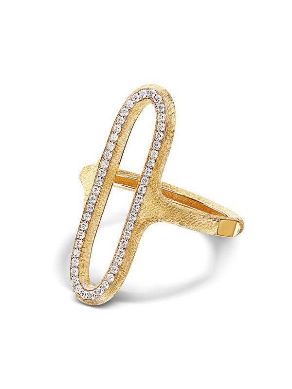 Nanis Anello "LIBERA" con elemento ovale in oro e diamanti (grande) – Nanis Italian Jewels Offerte stagionali