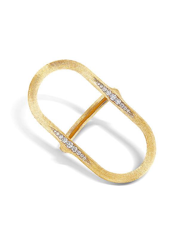 Nanis Anello "LIBERA" di design ovale aperto in oro e diamanti – Nanis Italian Jewels Comprane uno, ottenene uno gratis