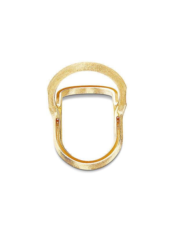 Nanis Anello "LIBERA" di design ovale aperto in oro e diamanti – Nanis Italian Jewels Comprane uno, ottenene uno gratis