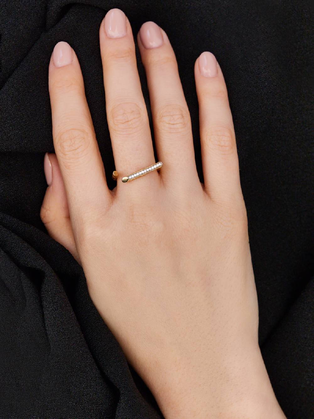 Nanis Anello "LIBERA" essenziale aperto in oro e diamanti – Nanis Italian Jewels Enormi risparmi