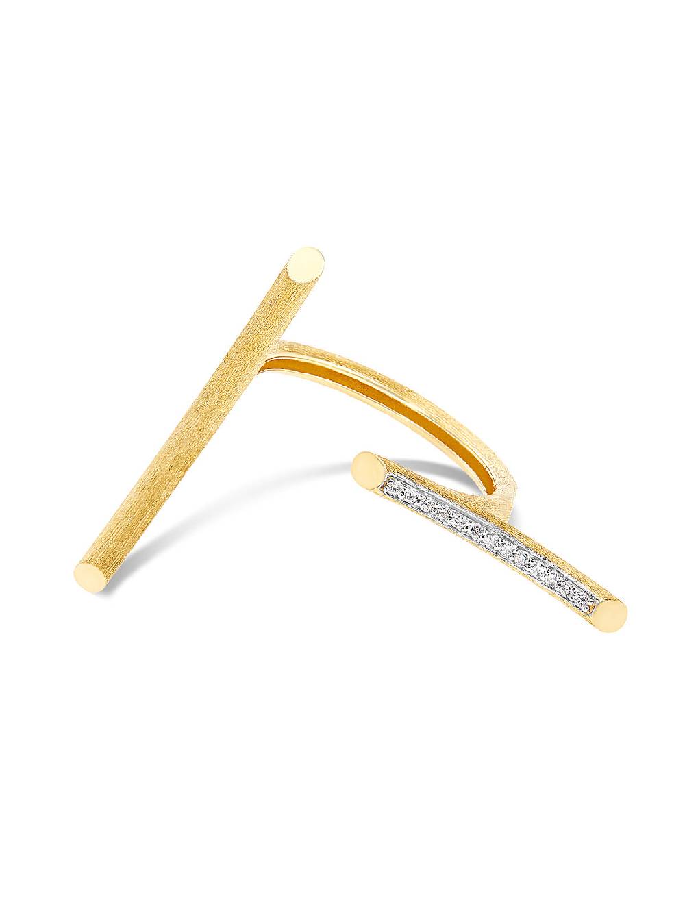 Nanis Anello "LIBERA" double face versatile in oro e diamanti – Nanis Italian Jewels